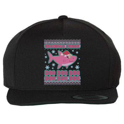 Christmas Grandma Shark Doo Doo Doo Wool Snapback Cap