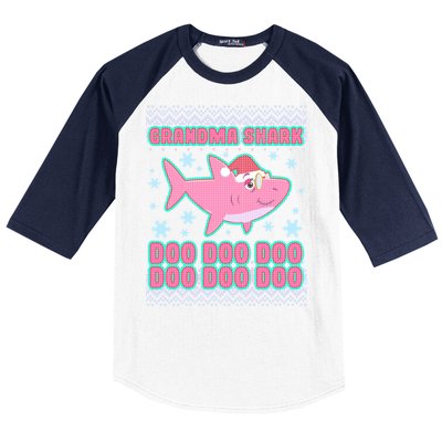 Christmas Grandma Shark Doo Doo Doo Baseball Sleeve Shirt