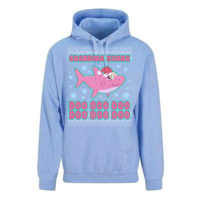 Christmas Grandma Shark Doo Doo Doo Unisex Surf Hoodie