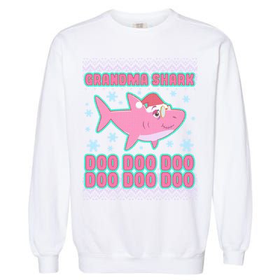Christmas Grandma Shark Doo Doo Doo Garment-Dyed Sweatshirt