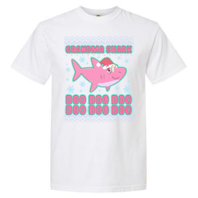 Christmas Grandma Shark Doo Doo Doo Garment-Dyed Heavyweight T-Shirt