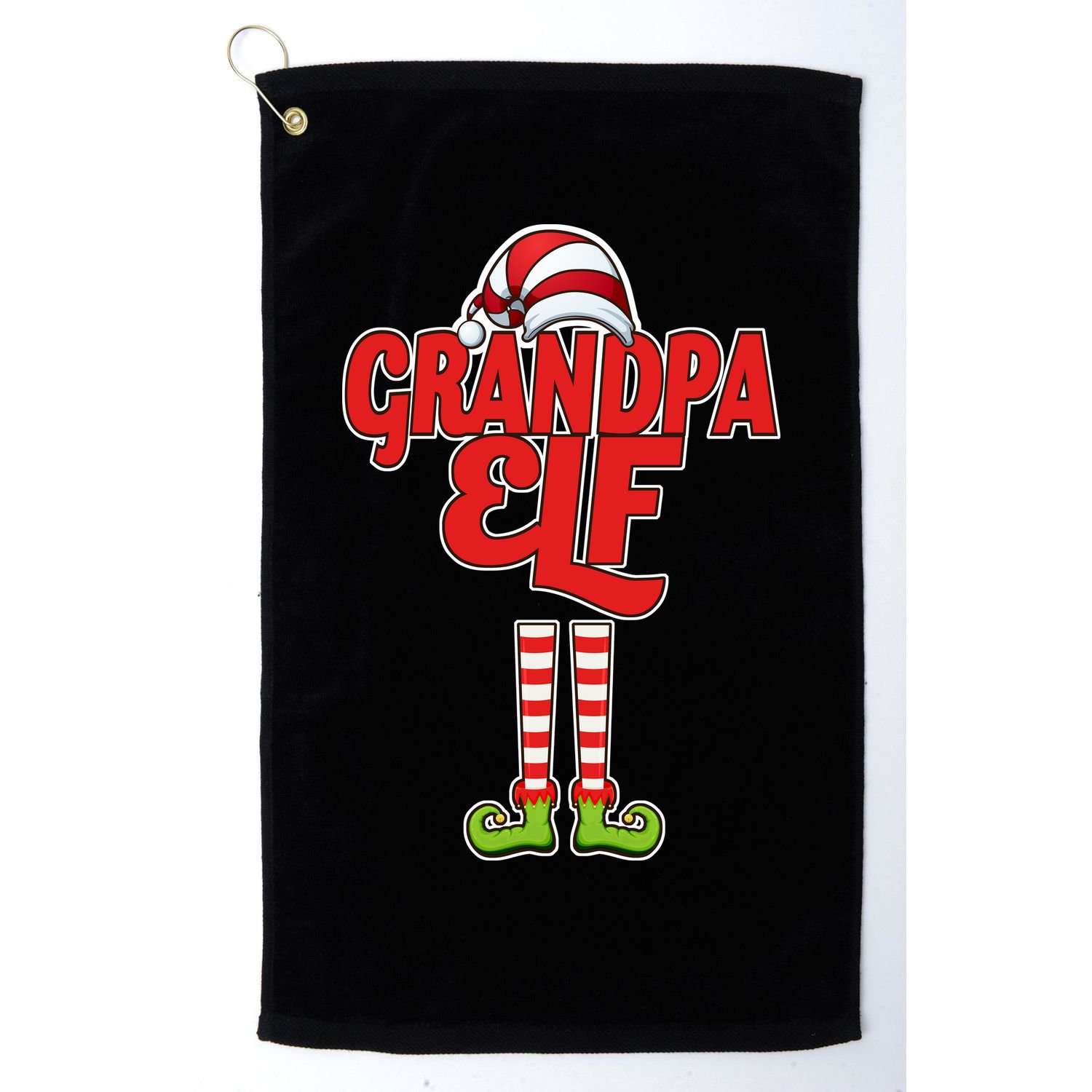 Christmas Grandpa Elf Golf Towel