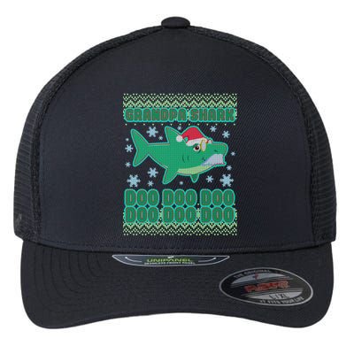 Christmas Grandpa Shark Doo Doo Doo Flexfit Unipanel Trucker Cap