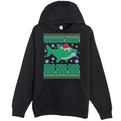 Christmas Grandpa Shark Doo Doo Doo Premium Pullover Hoodie