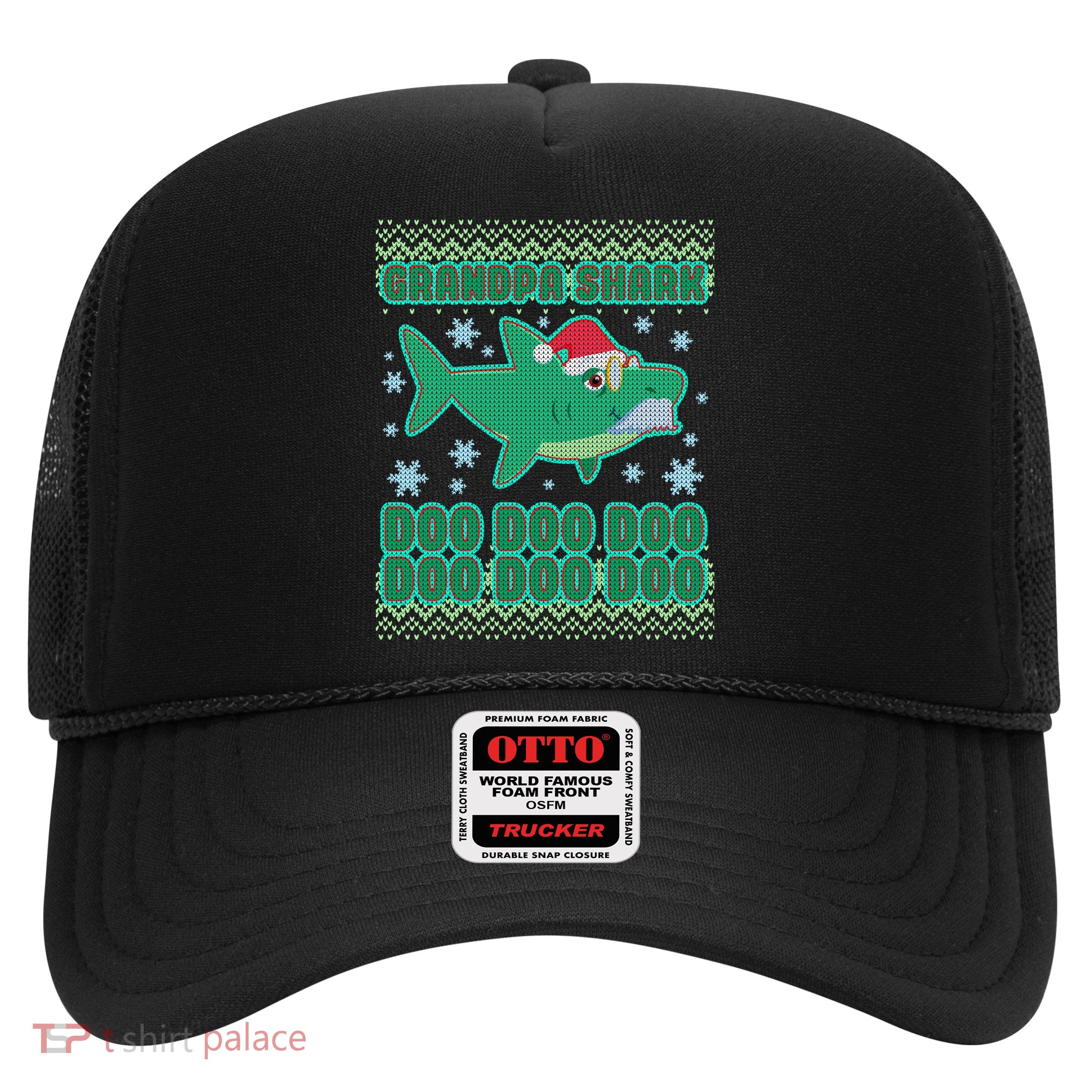 Christmas Grandpa Shark Doo Doo Doo Trucker Hat