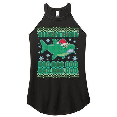 Christmas Grandpa Shark Doo Doo Doo Women's Perfect Tri Rocker Tank