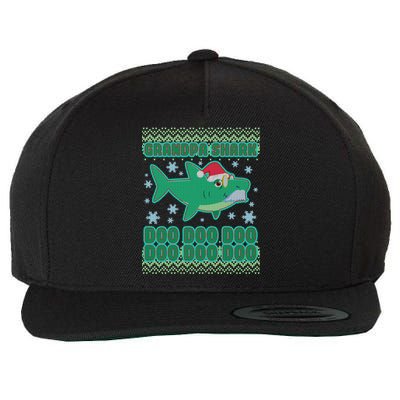 Christmas Grandpa Shark Doo Doo Doo Wool Snapback Cap