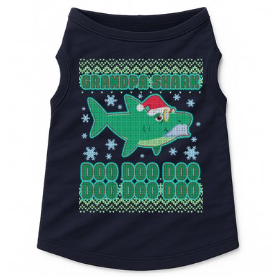 Christmas Grandpa Shark Doo Doo Doo Doggie Tank