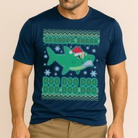 Christmas Grandpa Shark Doo Doo Doo Cooling Performance Crew T-Shirt