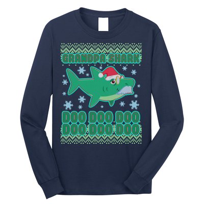 Christmas Grandpa Shark Doo Doo Doo Long Sleeve Shirt