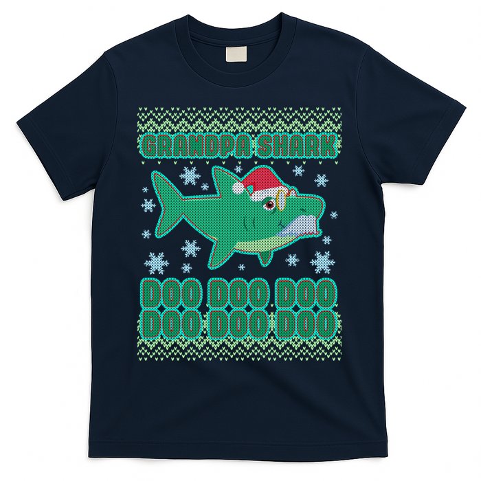 Christmas Grandpa Shark Doo Doo Doo T-Shirt