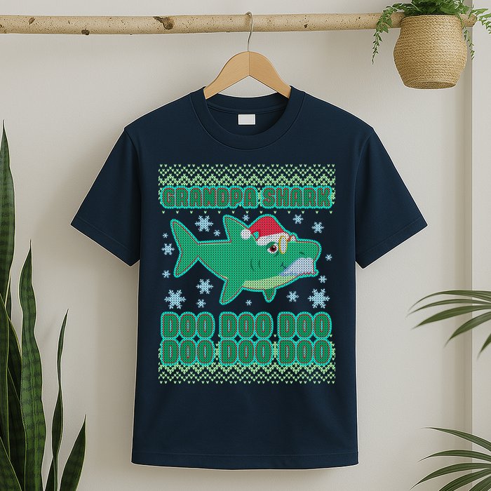 Christmas Grandpa Shark Doo Doo Doo T-Shirt