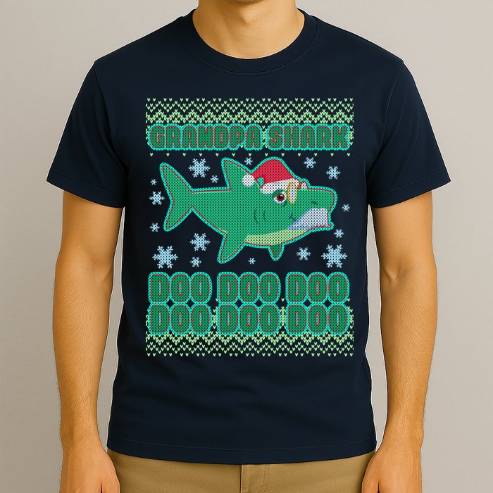 Christmas Grandpa Shark Doo Doo Doo T-Shirt