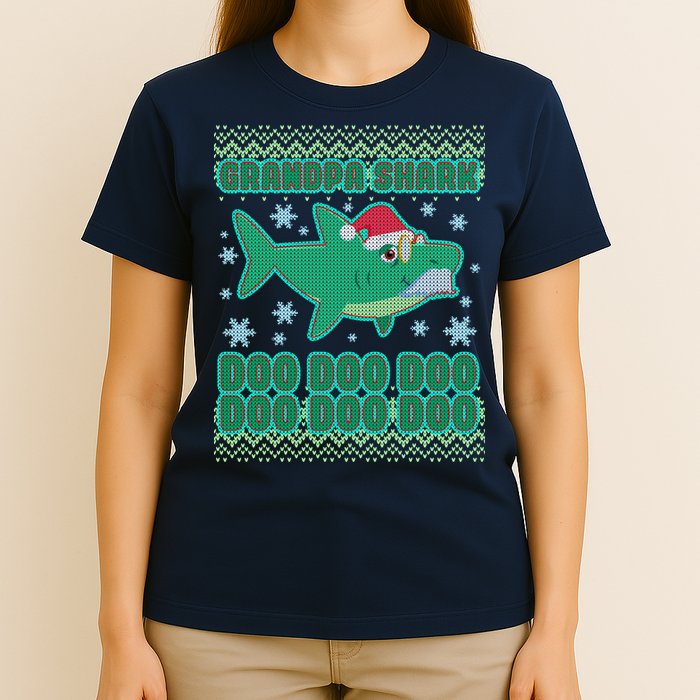 Christmas Grandpa Shark Doo Doo Doo T-Shirt