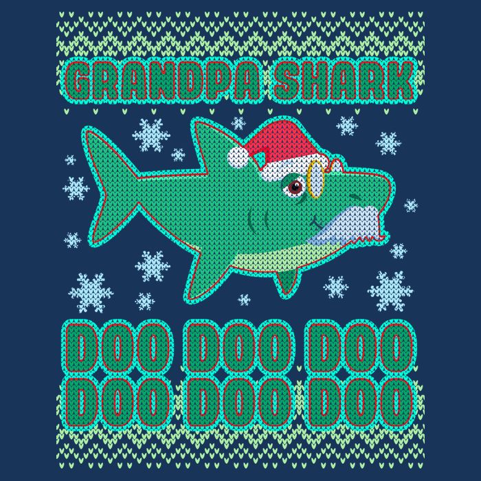 Christmas Grandpa Shark Doo Doo Doo T-Shirt