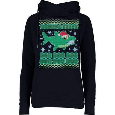 Christmas Grandpa Shark Doo Doo Doo Womens Funnel Neck Pullover Hood