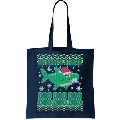 Christmas Grandpa Shark Doo Doo Doo Tote Bag