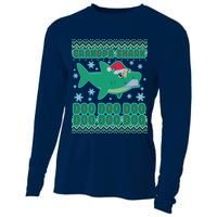 Christmas Grandpa Shark Doo Doo Doo Cooling Performance Long Sleeve Crew
