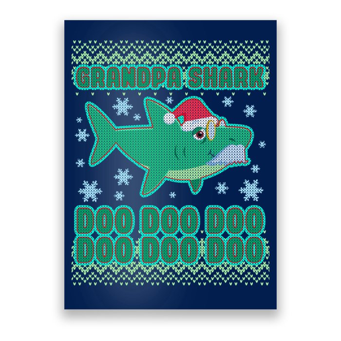 Christmas Grandpa Shark Doo Doo Doo Poster