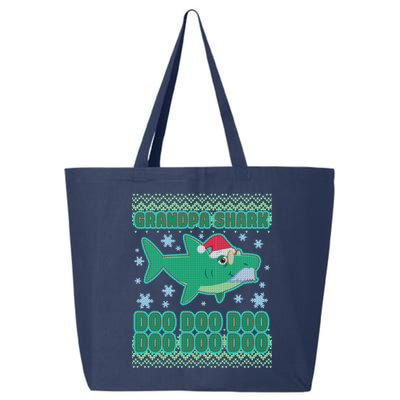 Christmas Grandpa Shark Doo Doo Doo 25L Jumbo Tote