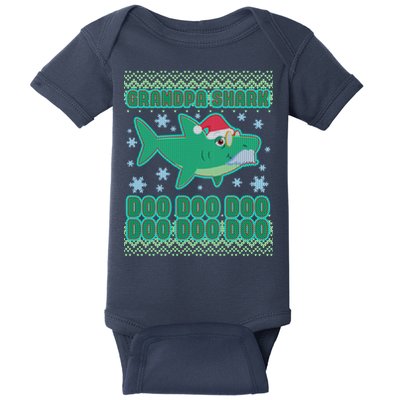 Christmas Grandpa Shark Doo Doo Doo Baby Bodysuit