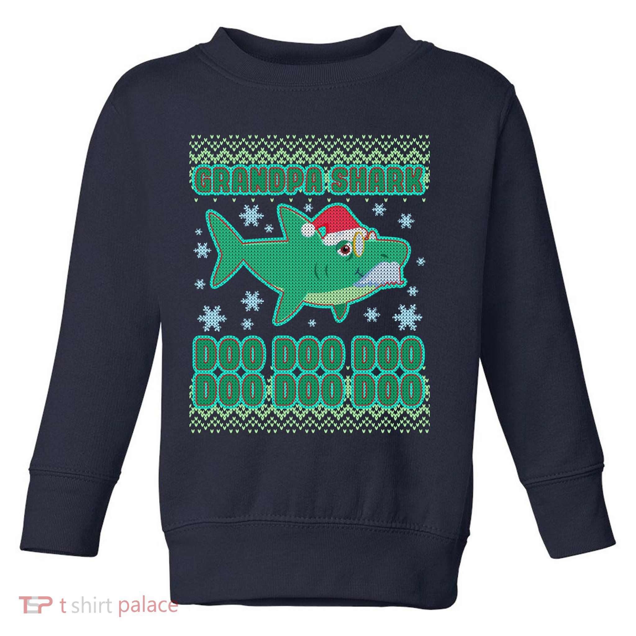 Christmas Grandpa Shark Doo Doo Doo Toddler Sweatshirt