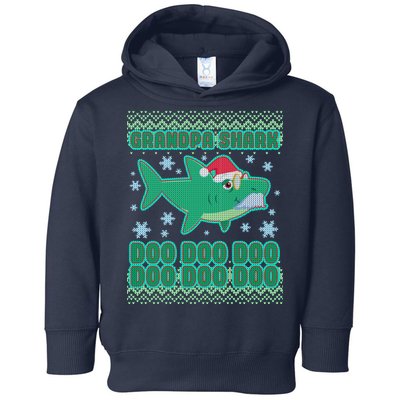 Christmas Grandpa Shark Doo Doo Doo Toddler Hoodie