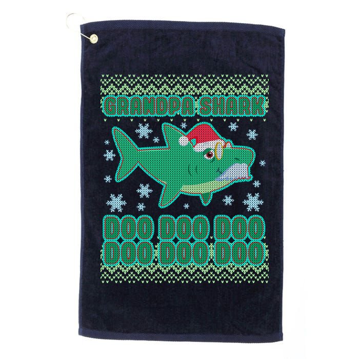 Christmas Grandpa Shark Doo Doo Doo Golf Towel