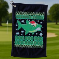 Christmas Grandpa Shark Doo Doo Doo Golf Towel