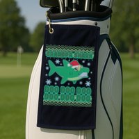 Christmas Grandpa Shark Doo Doo Doo Golf Towel