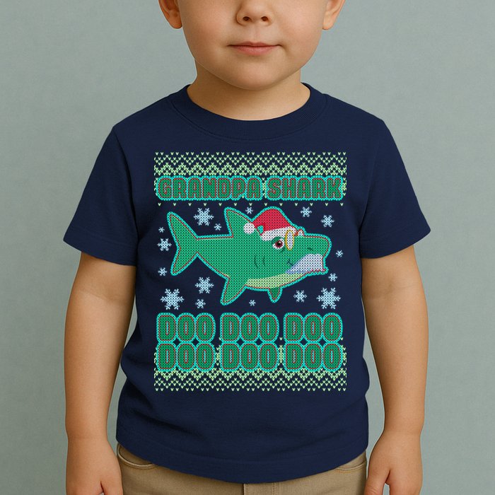 Christmas Grandpa Shark Doo Doo Doo Toddler T-Shirt