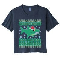 Christmas Grandpa Shark Doo Doo Doo Crop Top