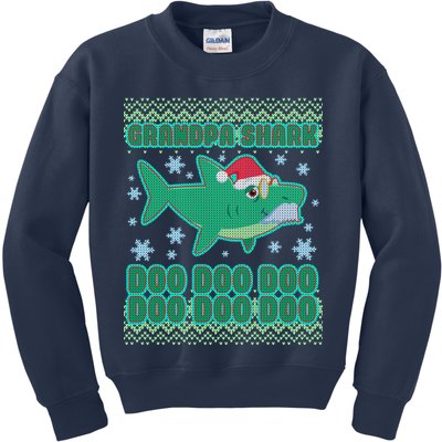 Christmas Grandpa Shark Doo Doo Doo Kids Sweatshirt