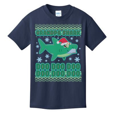 Christmas Grandpa Shark Doo Doo Doo Kids T-Shirt