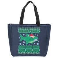 Christmas Grandpa Shark Doo Doo Doo Zip Tote Bag