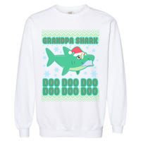 Christmas Grandpa Shark Doo Doo Doo Garment-Dyed Sweatshirt