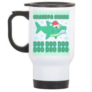 Christmas Grandpa Shark Doo Doo Doo Stainless Steel Travel Mug