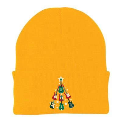 Christmas Guitar Tree  Knit Cap Winter Beanie