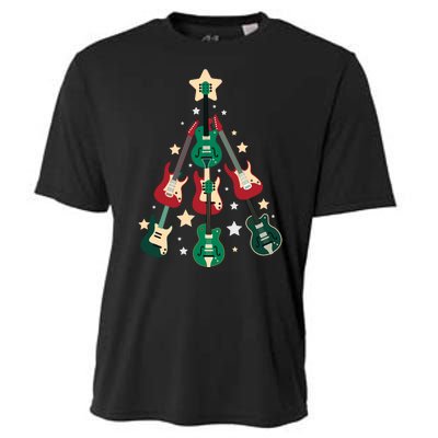 Christmas Guitar Tree  Cooling Performance Crew T-Shirt