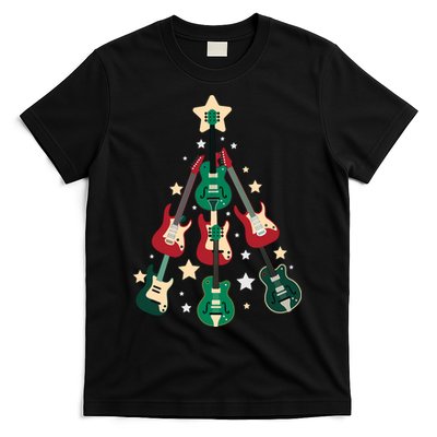 Christmas Guitar Tree  T-Shirt