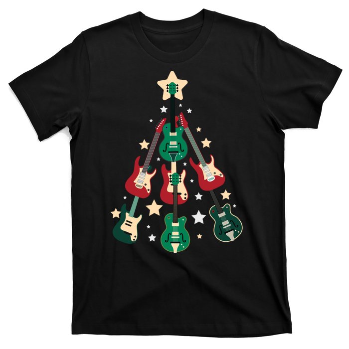 Christmas Guitar Tree  T-Shirt