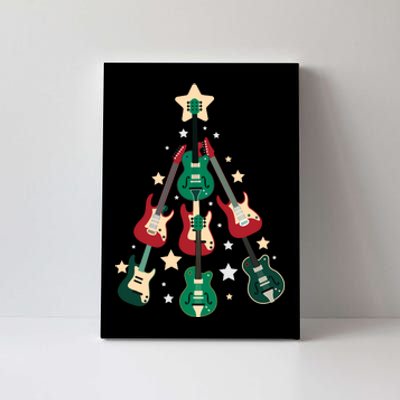 Christmas Guitar Tree  Canvas