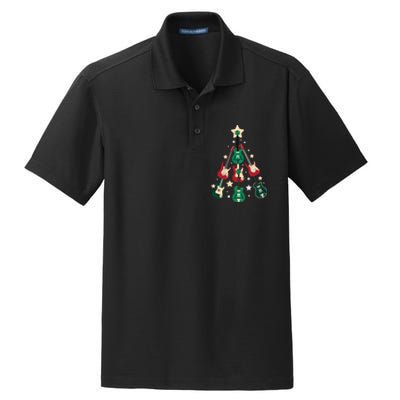 Christmas Guitar Tree  Dry Zone Grid Polo