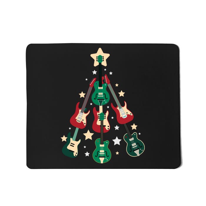 Christmas Guitar Tree  Mousepad