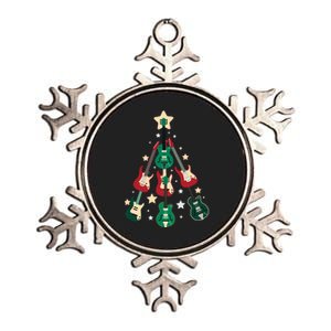 Christmas Guitar Tree  Metallic Star Ornament