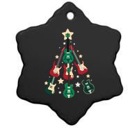 Christmas Guitar Tree  Ceramic Star Ornament