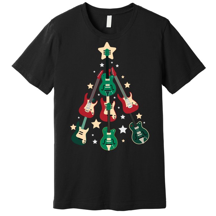 Christmas Guitar Tree  Premium T-Shirt