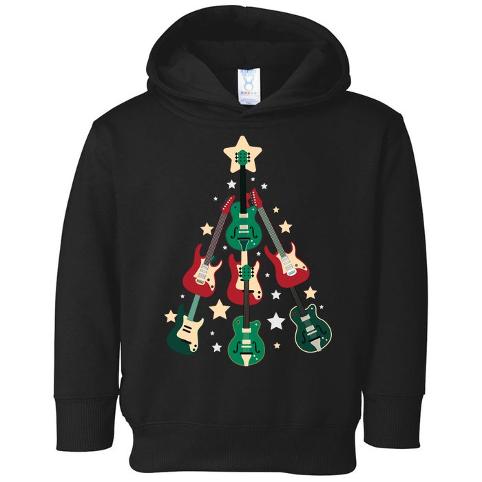 Christmas Guitar Tree  Toddler Hoodie