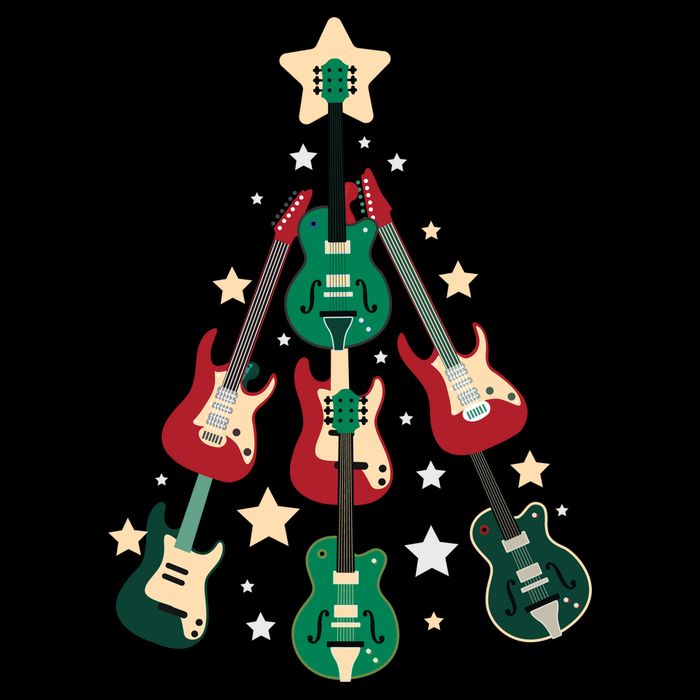 Christmas Guitar Tree  Visor