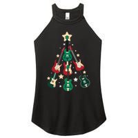 Christmas Guitar Tree  Women's Perfect Tri Rocker Tank